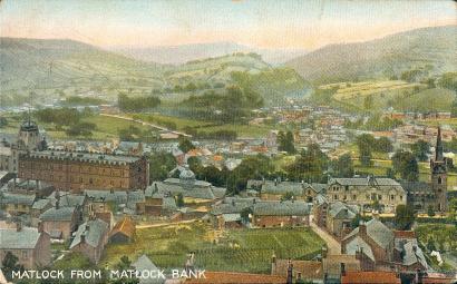Matlock from Matlock Bank,
probably taken from a garden on Cavendish Road